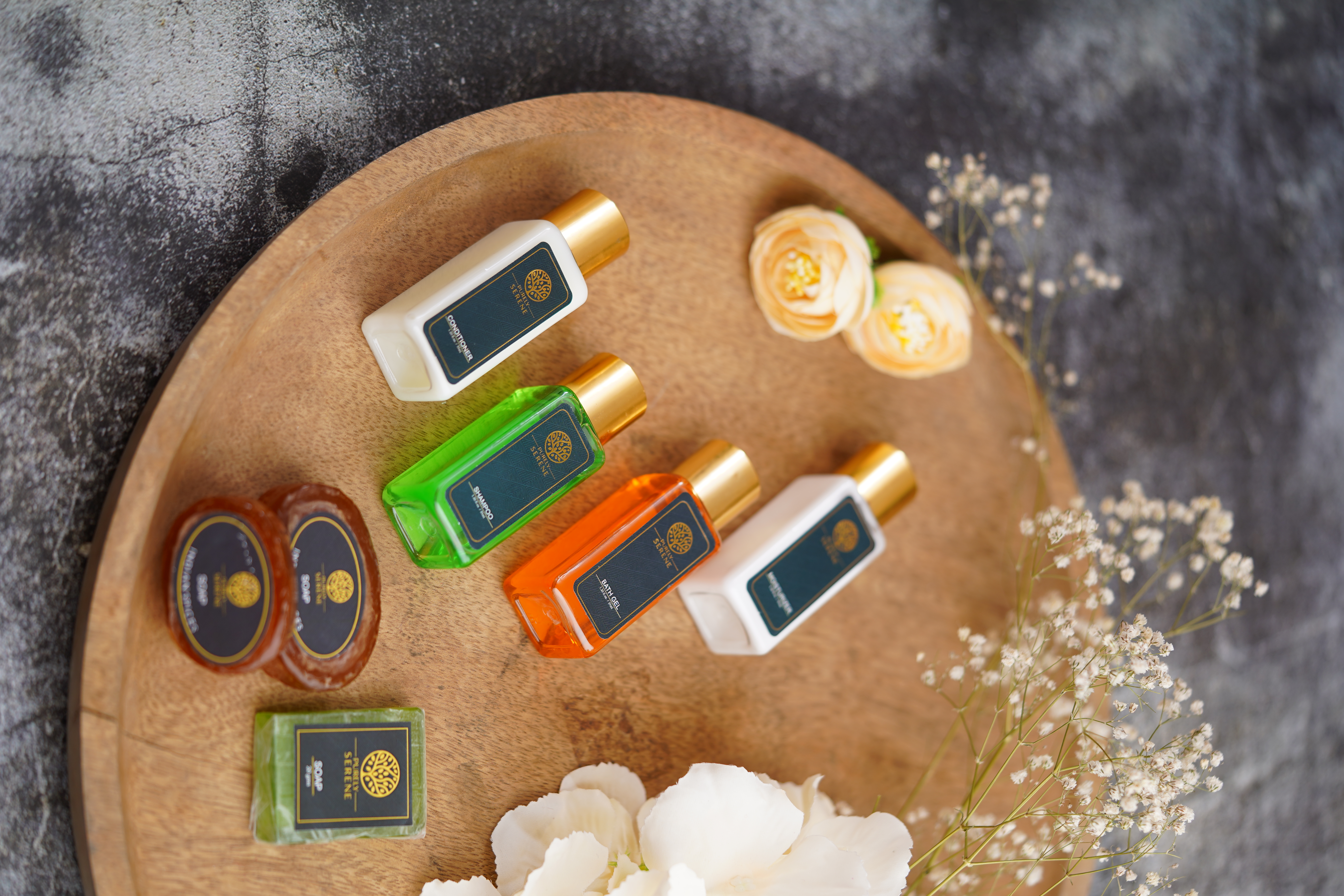 Purely Serene hospitality amenities arranged for bulk supply